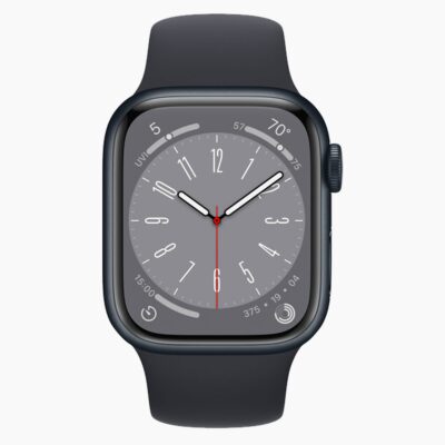 Refurbished Apple Watch Series 8 Zwart voorkant