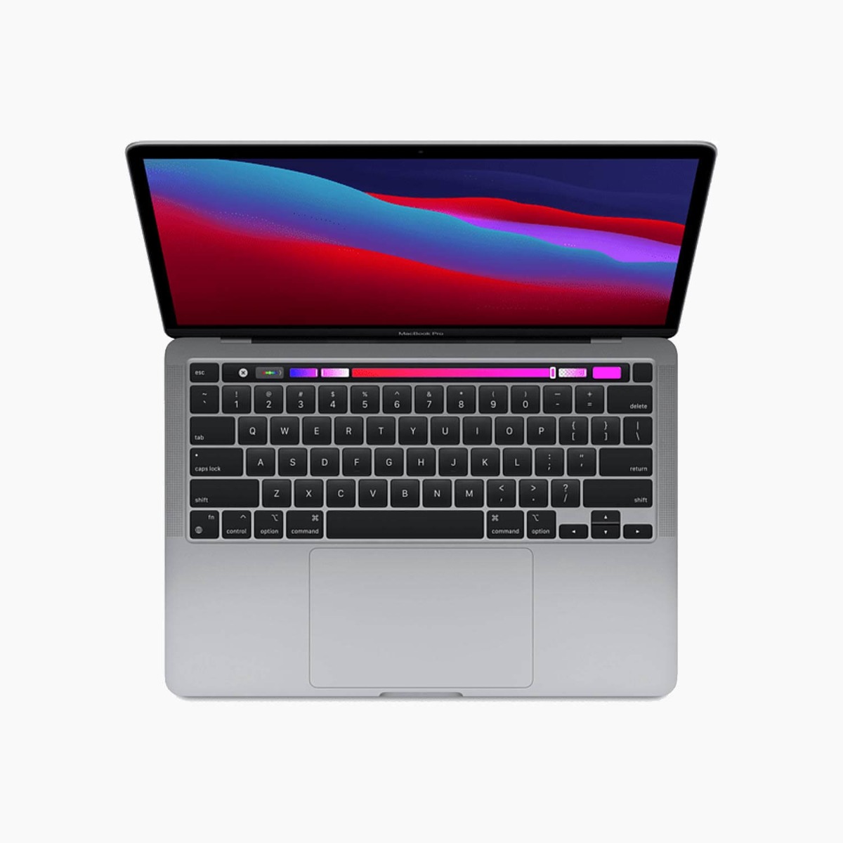 Refurbished MacBook Pro 13 (M1, 2020) Space Grey voorkant