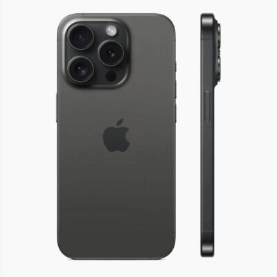Refurbished iPhone 15 Pro Titanium Black achterkant