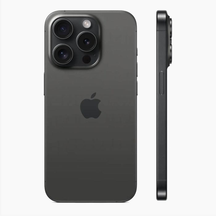 Refurbished iPhone 15 Pro Titanium Black achterkant