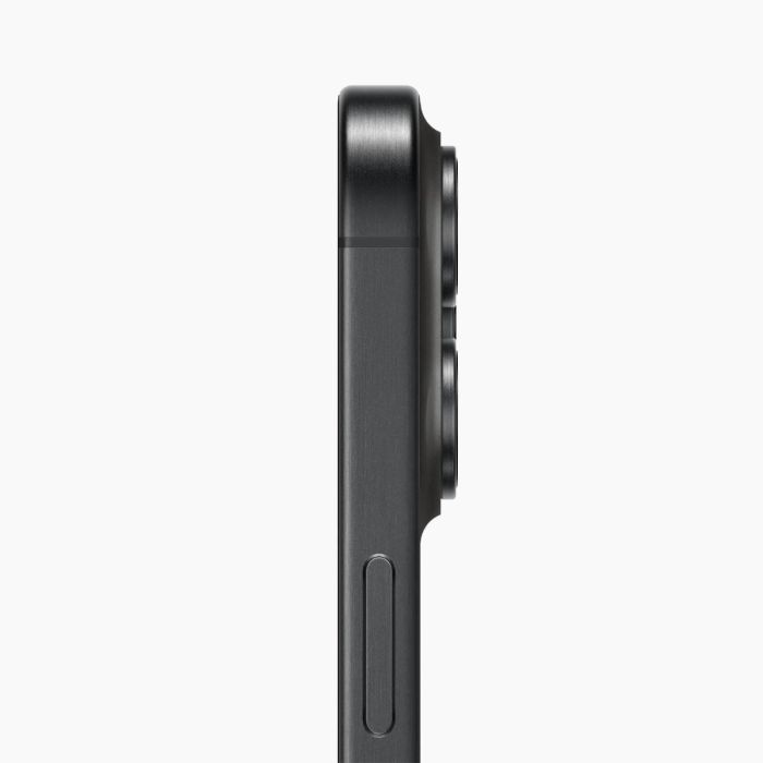 Refurbished iPhone 15 Pro Titanium Black zijkant