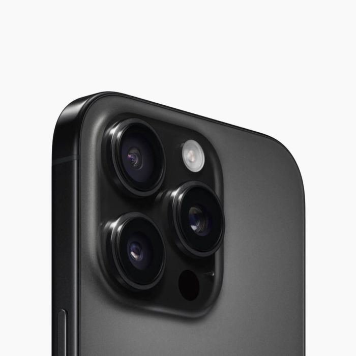 Refurbished iPhone 16 Pro Max Titanium Black camera