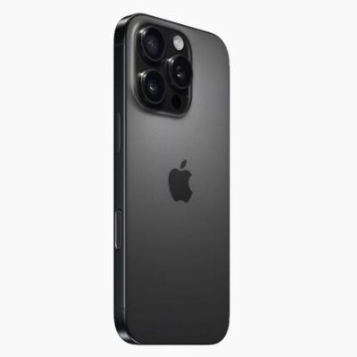 Refurbished iPhone 16 Pro Titanium Black achterzijkant