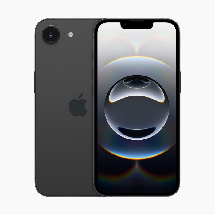 Refurbished iPhone 16e Schwarz Vorderseite